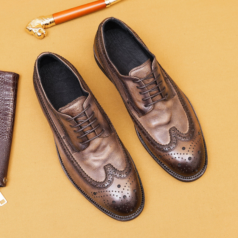 Giày da nam Derby Brogue phong cách mạnh mẻ 68886