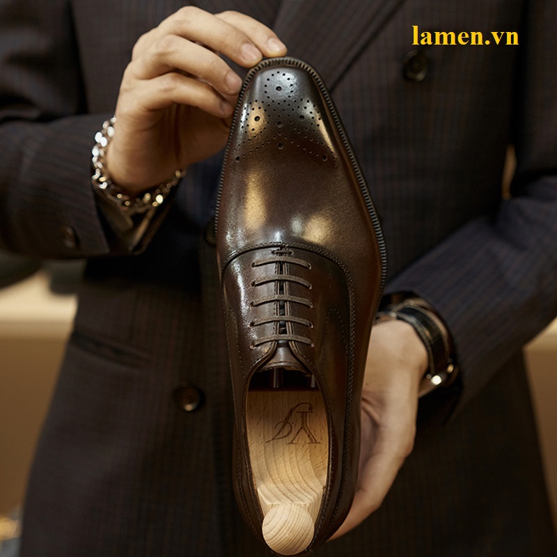 Giày tây nam Oxford Plain Toe STO-038