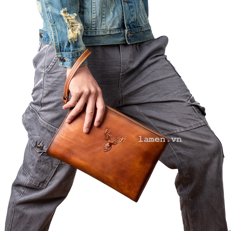 Ví nam cầm tay da bò CT06